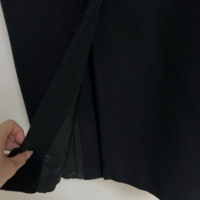 Max Mara 黑色羊毛大衣 長版-4