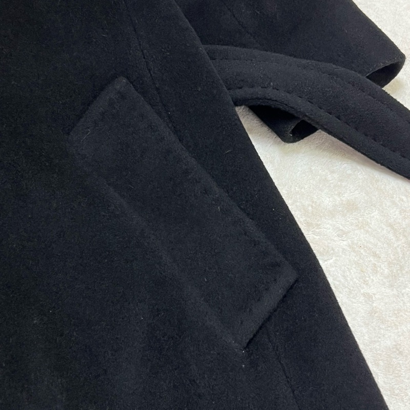 Max Mara 黑色羊毛大衣 長版-8