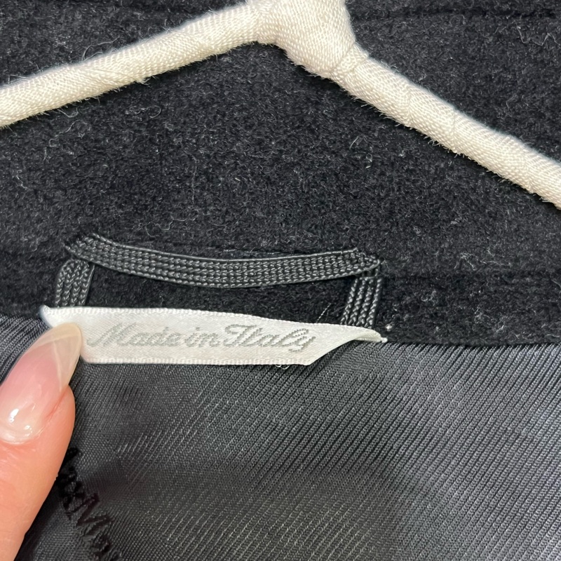 Max Mara 黑色羊毛大衣 長版-15