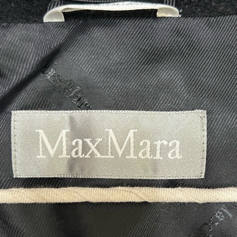 Max Mara 黑色羊毛大衣 長版-16