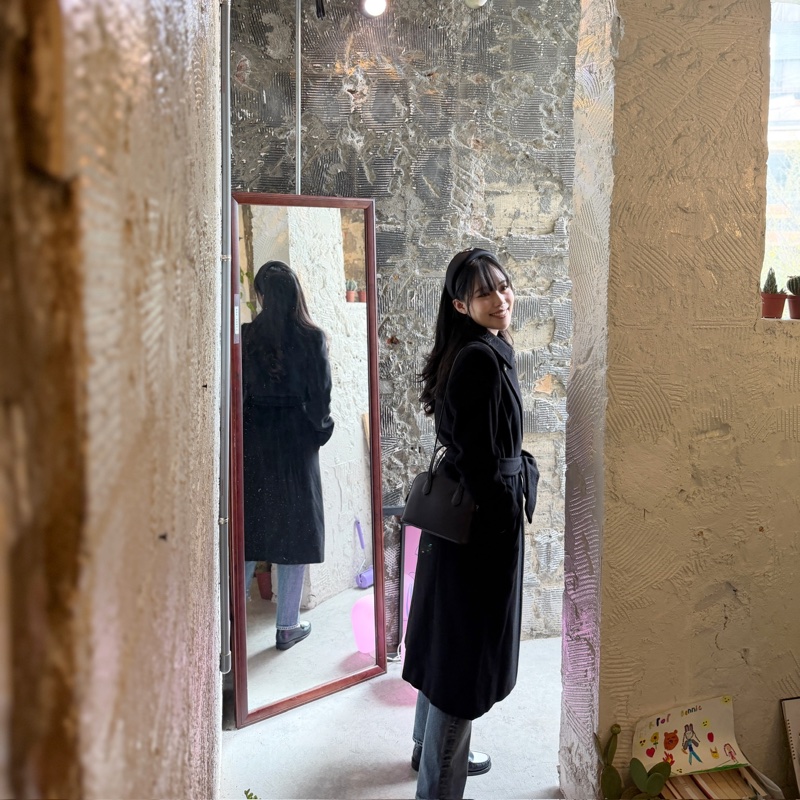 Max Mara 黑色羊毛大衣 長版-20