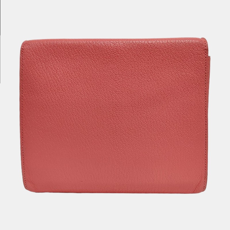 HERMÈS Clic 16奶昔粉Chèvre Mysore山羊皮 斜背包銀色五金 D刻-3