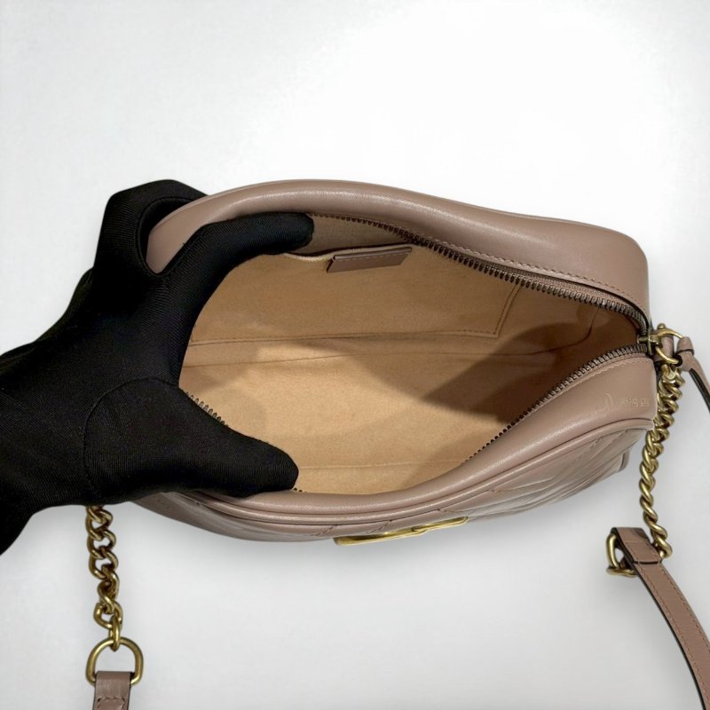 JS1231-GUCCI MARMONT小型藕粉色牛皮相機包447632-5