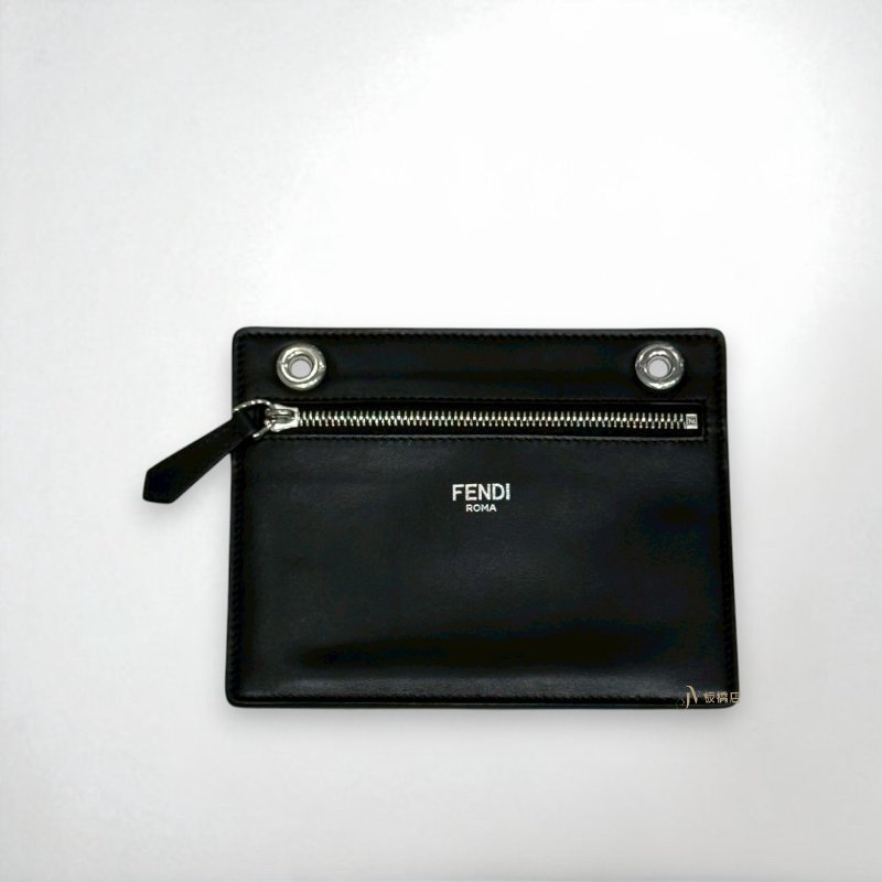 JS1267-FENDI黑色牛皮銀釦Peekaboo ISeeU手提斜背包7VA530AFC3F1EGZ-6