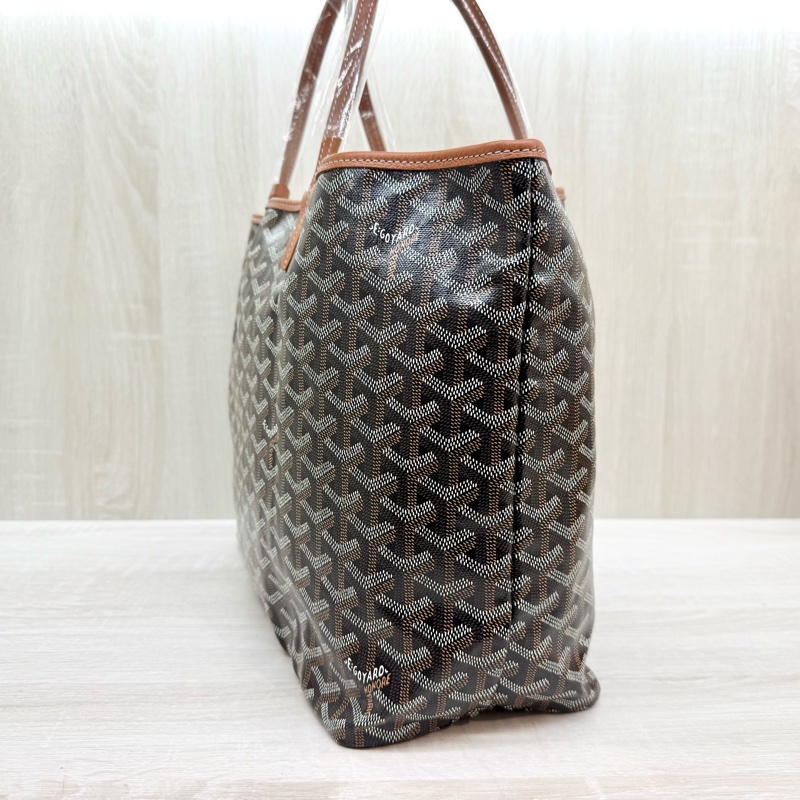 Goyard 棕色Saint Louis PM小牛皮及帆布雙面托特包-2
