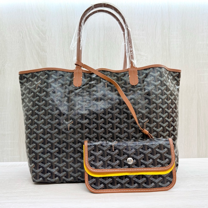 Goyard 棕色Saint Louis PM小牛皮及帆布雙面托特包-1