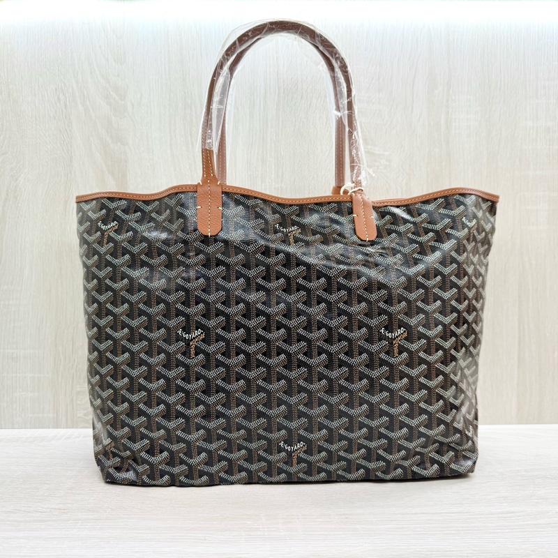 Goyard 棕色Saint Louis PM小牛皮及帆布雙面托特包-2