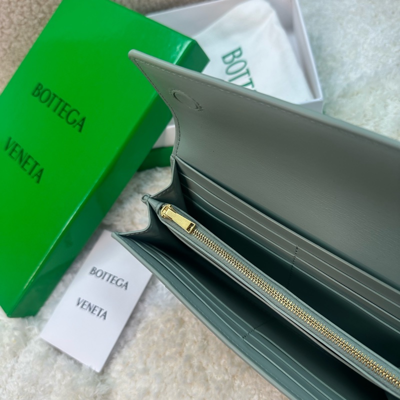 全新‼️Bottega Veneta 長錢包 灰色 667433-1