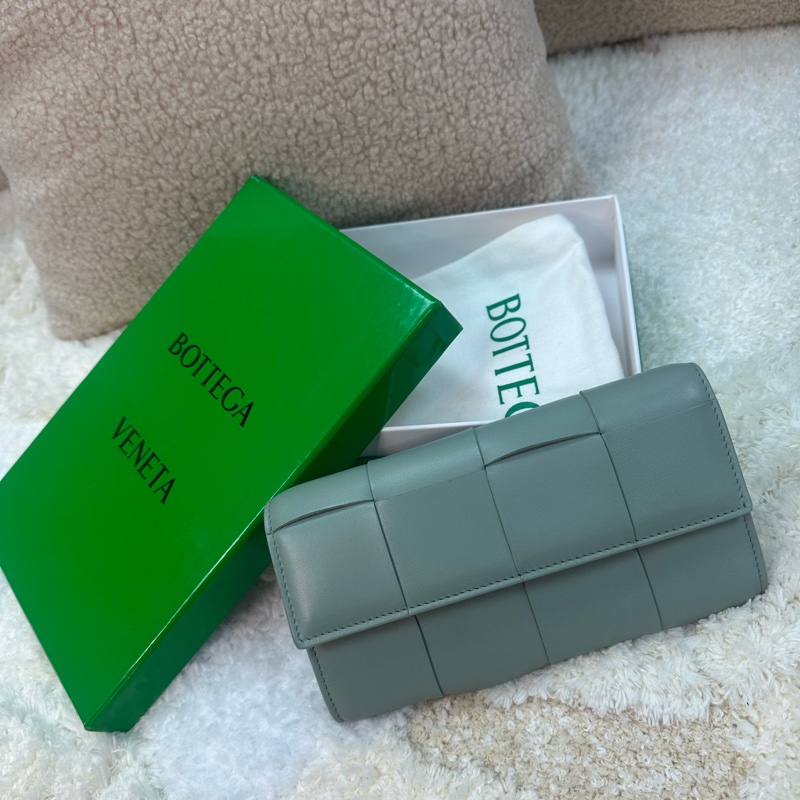 全新‼️Bottega Veneta 長錢包 灰色 667433-2