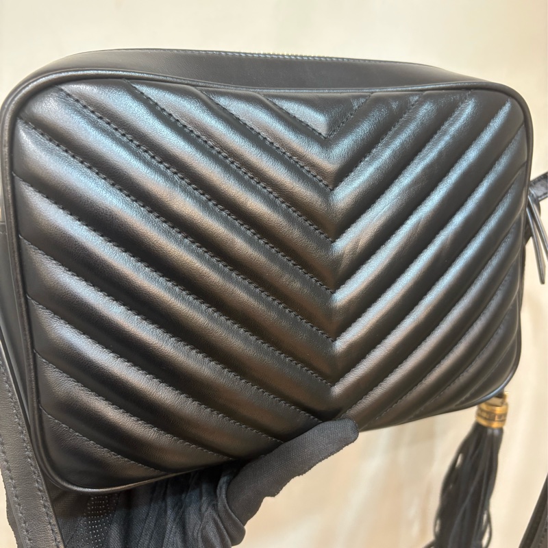 ysl 黑金流蘇相機包-7