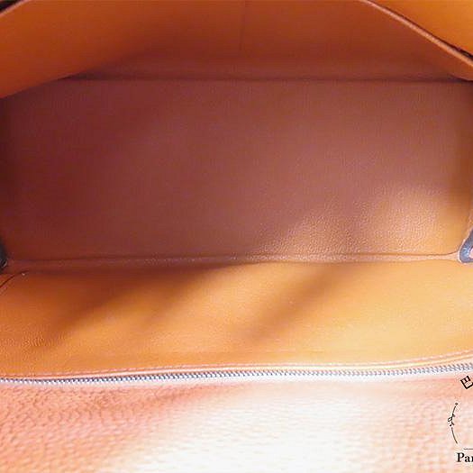 【巴黎站二手名牌專賣店】＊現貨＊HERMES 愛馬仕 真品＊X刻南瓜橘色內縫銀釦KELLY32手提兩用凱莉包-3