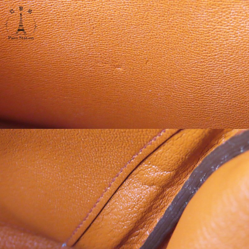 【巴黎站二手名牌專賣店】＊現貨＊HERMES 愛馬仕 真品＊X刻南瓜橘色內縫銀釦KELLY32手提兩用凱莉包-8