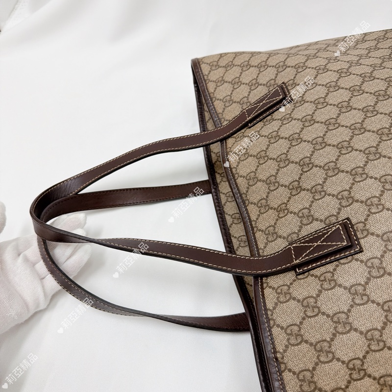 莉亞精品♡ Gucci 老花托特包 二手美包-11