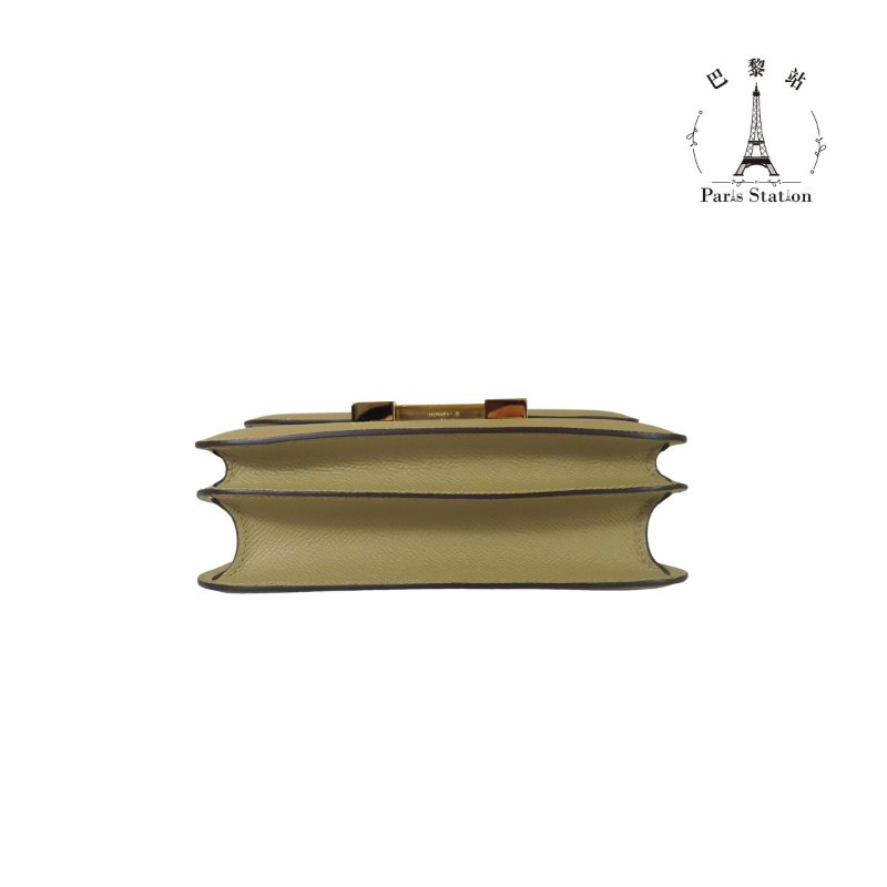 【巴黎站二手名牌專賣店】*全新現貨*HERMES 愛馬仕 真品*K刻1C塵埃灰金釦Constance 19康康肩背斜背包-2