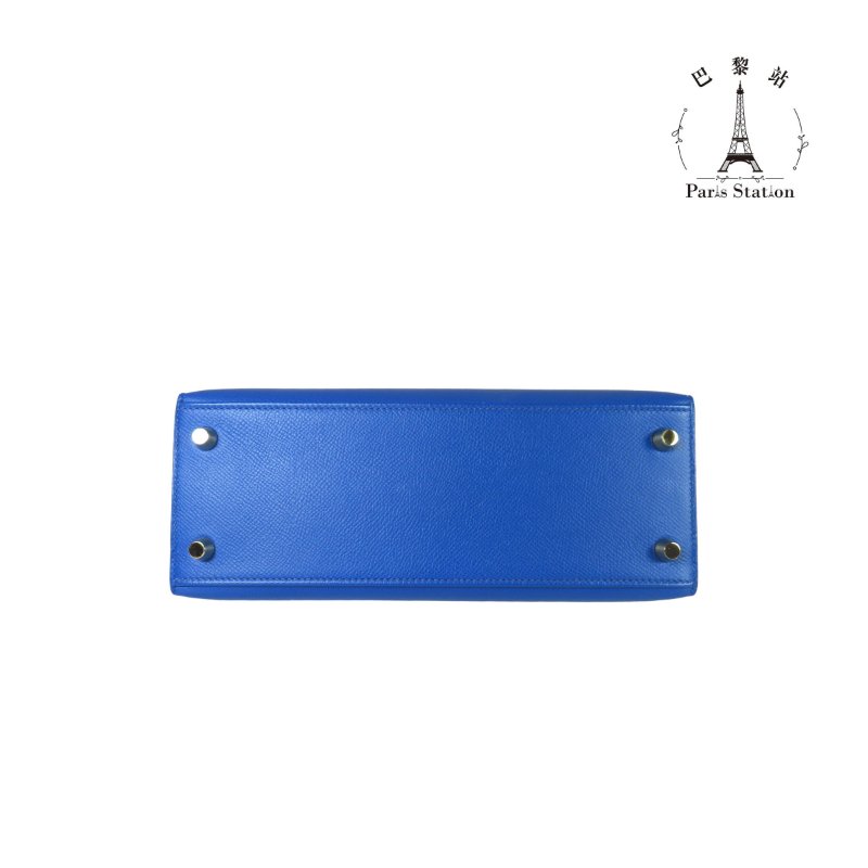 【巴黎站二手名牌專賣店】＊現貨＊HERMES 愛馬仕 真品＊Z刻71法國藍金釦KELLY25 手提包 肩背包-2