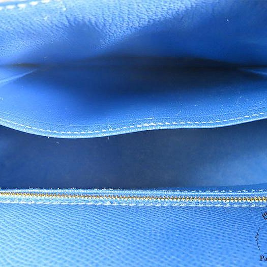 【巴黎站二手名牌專賣店】＊現貨＊HERMES 愛馬仕 真品＊Z刻71法國藍金釦KELLY25 手提包 肩背包-3