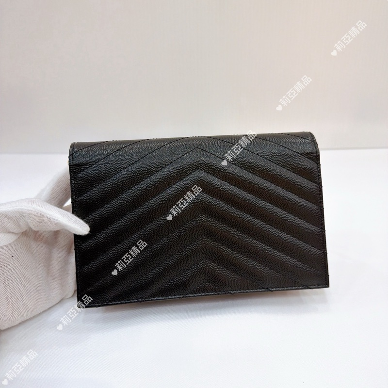 莉亞精品♡Ysl 小款WOC 黑金 二手美包-3