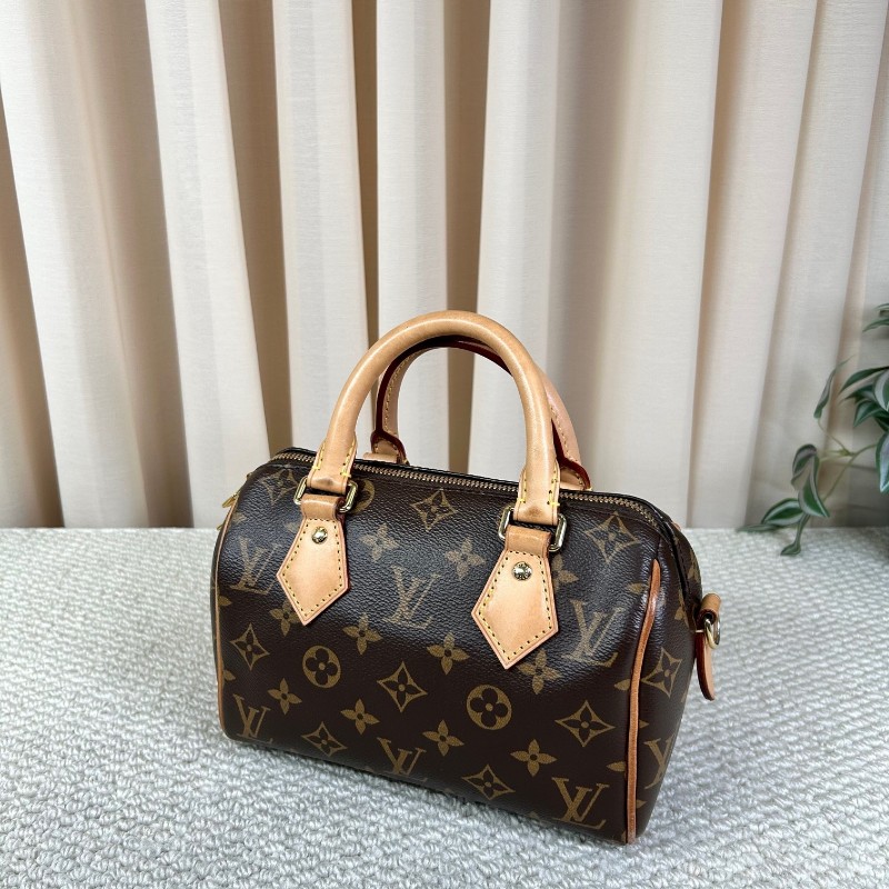 LV路易威登Speedy20 經典老花手提單肩斜挎包 性價比超高 容量合適 配寬肩帶 輕便又能裝-4