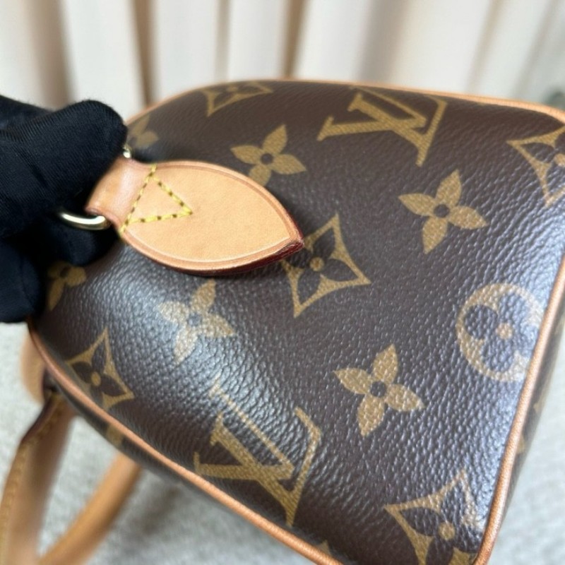 LV路易威登Speedy20 經典老花手提單肩斜挎包 性價比超高 容量合適 配寬肩帶 輕便又能裝-10