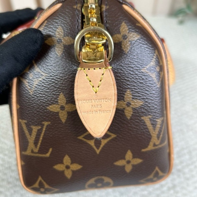 LV路易威登Speedy20 經典老花手提單肩斜挎包 性價比超高 容量合適 配寬肩帶 輕便又能裝-17