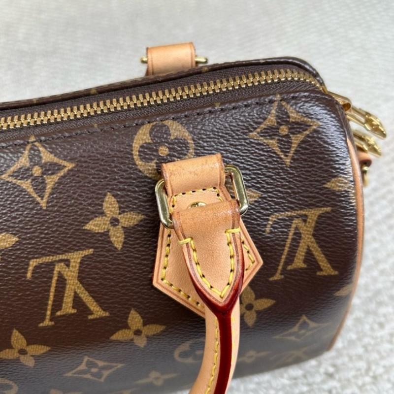 LV路易威登Speedy20 經典老花手提單肩斜挎包 性價比超高 容量合適 配寬肩帶 輕便又能裝-21