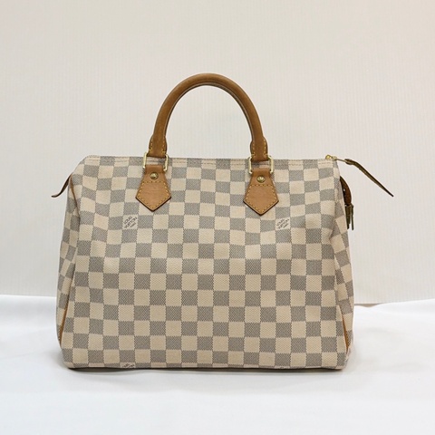 莉亞精品♡ Lv speedy 30白棋盤格（無背帶）二手美包