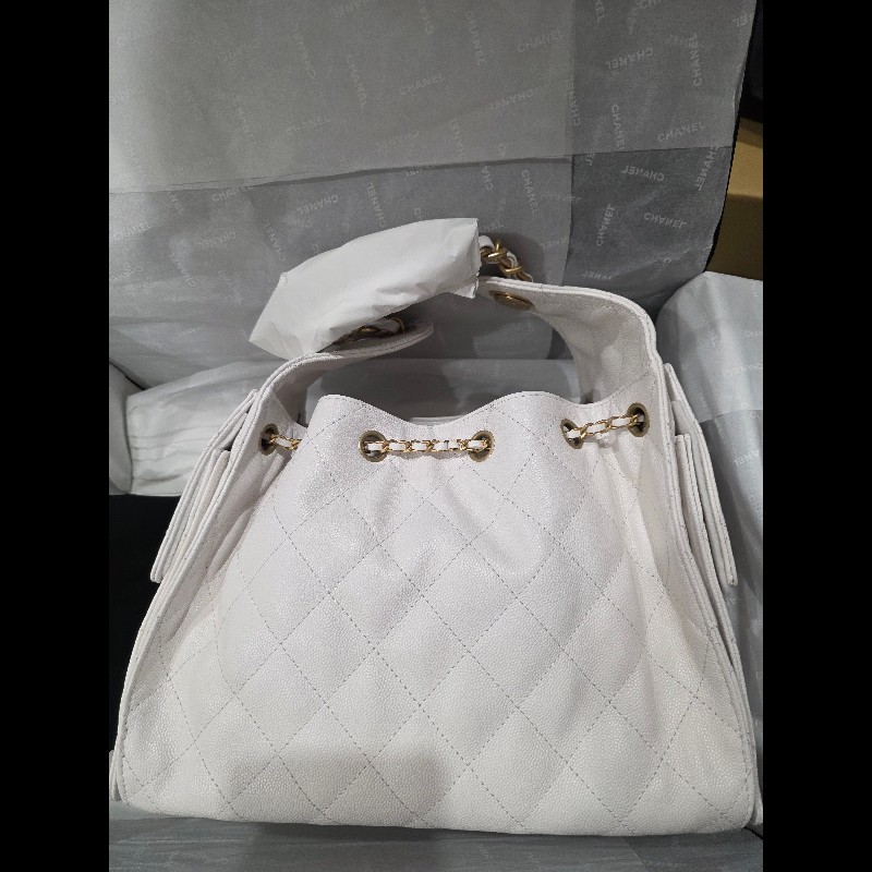 CHANEL 25 小號白色-4