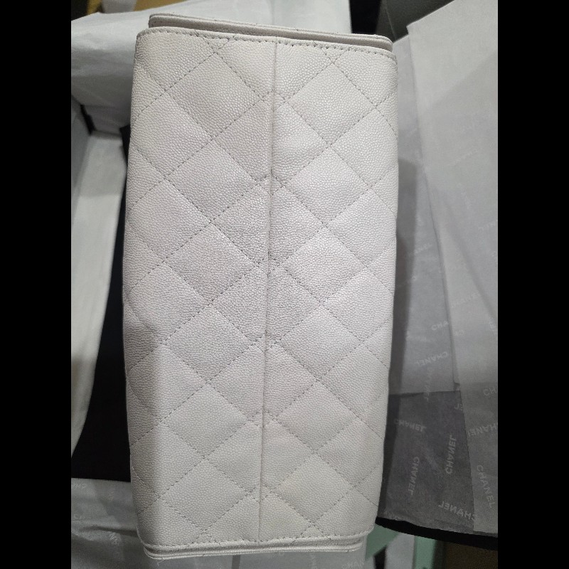 CHANEL 25 小號白色-10