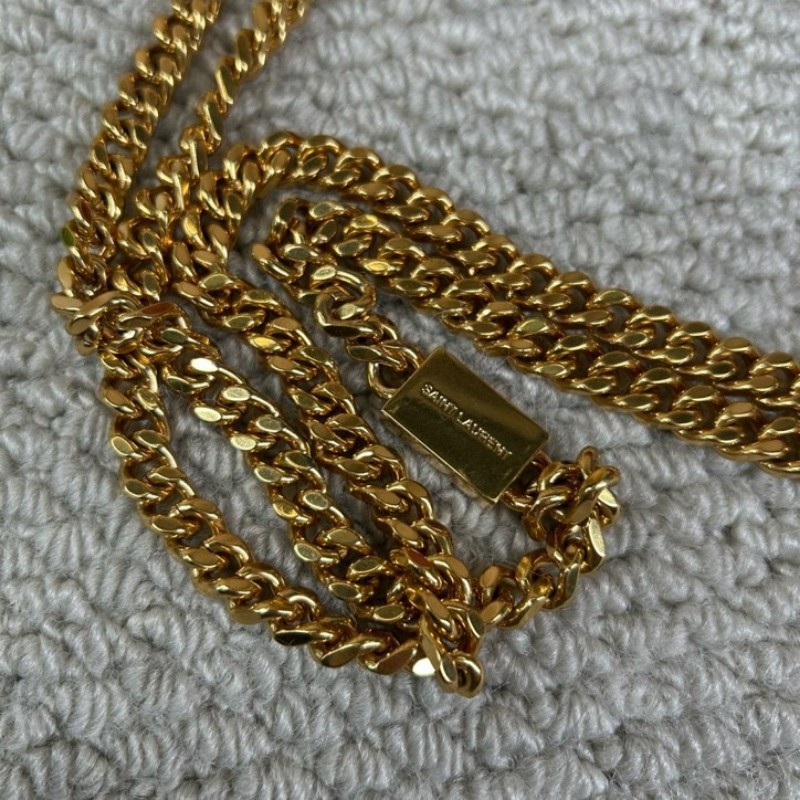 YSL聖羅蘭紅色流蘇鏈條包 紅金配色 鏈條肩帶 流蘇裝飾 容量日常夠用 單肩斜挎都可以 氣質很讚-18