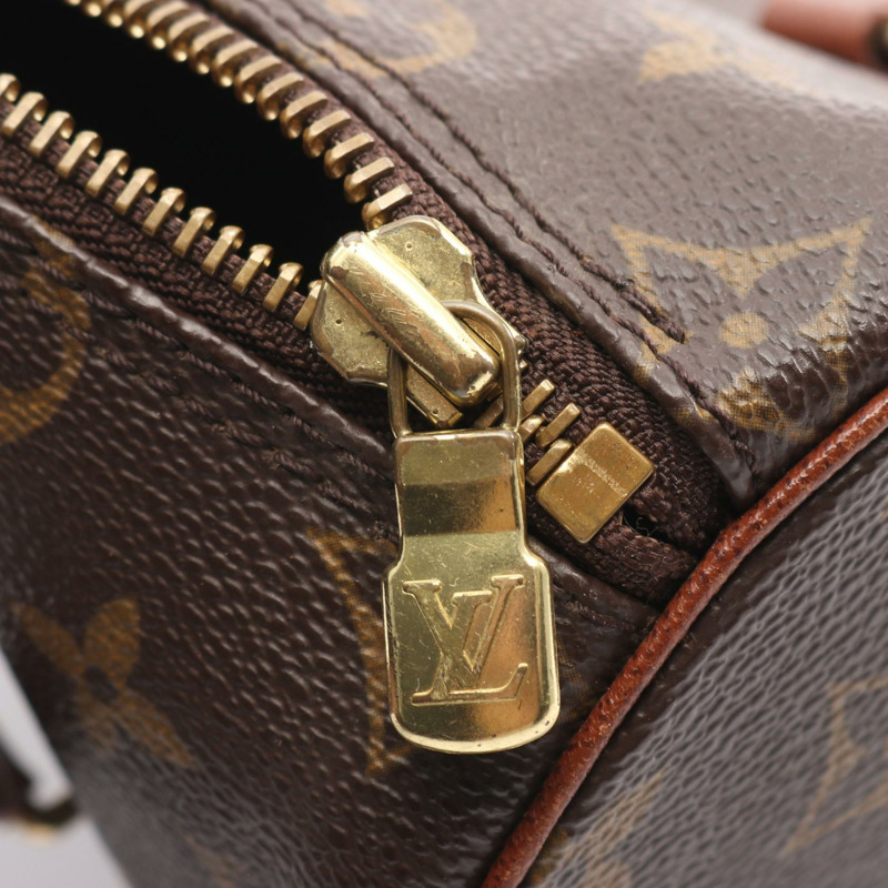 路易威登 Papillon 26 Old 手提包 M51366 Monogram 帆布皮革棕色二手-5