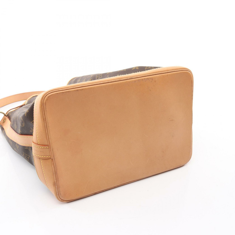 路易威登 Noe 肩帶抽繩包 M42224 Monogram 皮革 棕色 二手-5