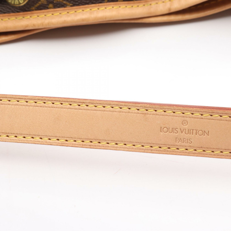 路易威登 Noe 肩帶抽繩包 M42224 Monogram 皮革 棕色 二手-7