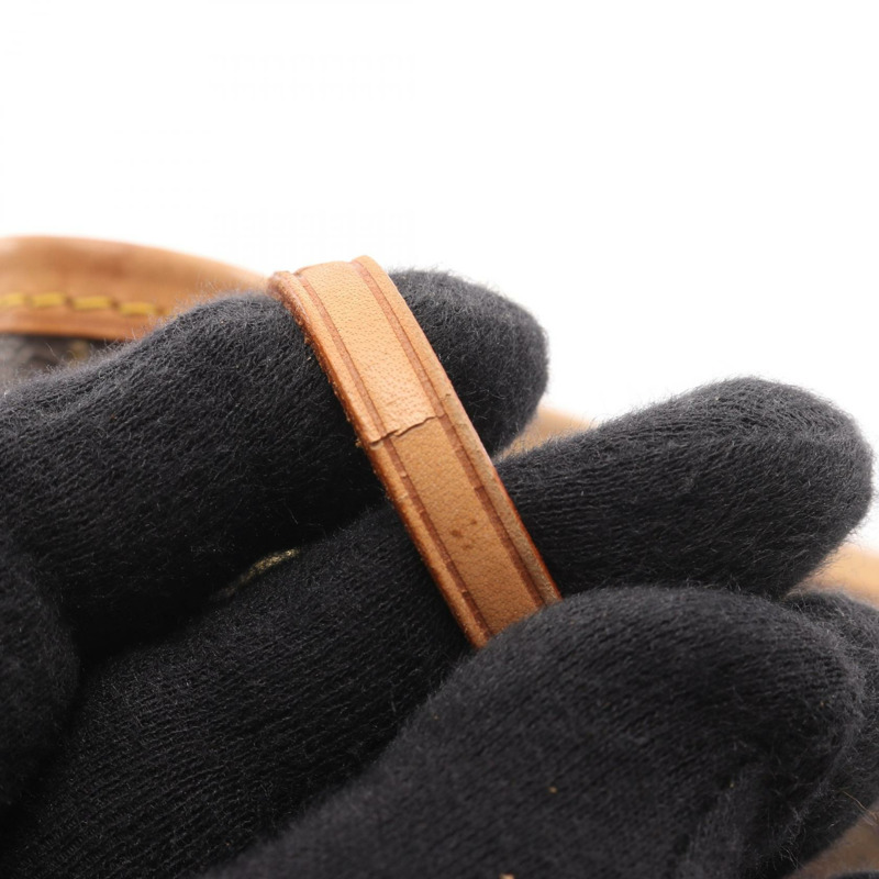 路易威登 Noe 肩帶抽繩包 M42224 Monogram 皮革 棕色 二手-11