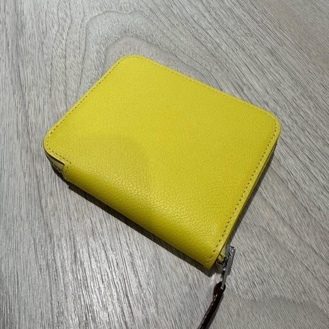 愛馬仕 Hermes 檸檬黃 萊姆黃 絲巾短夾 招財黃