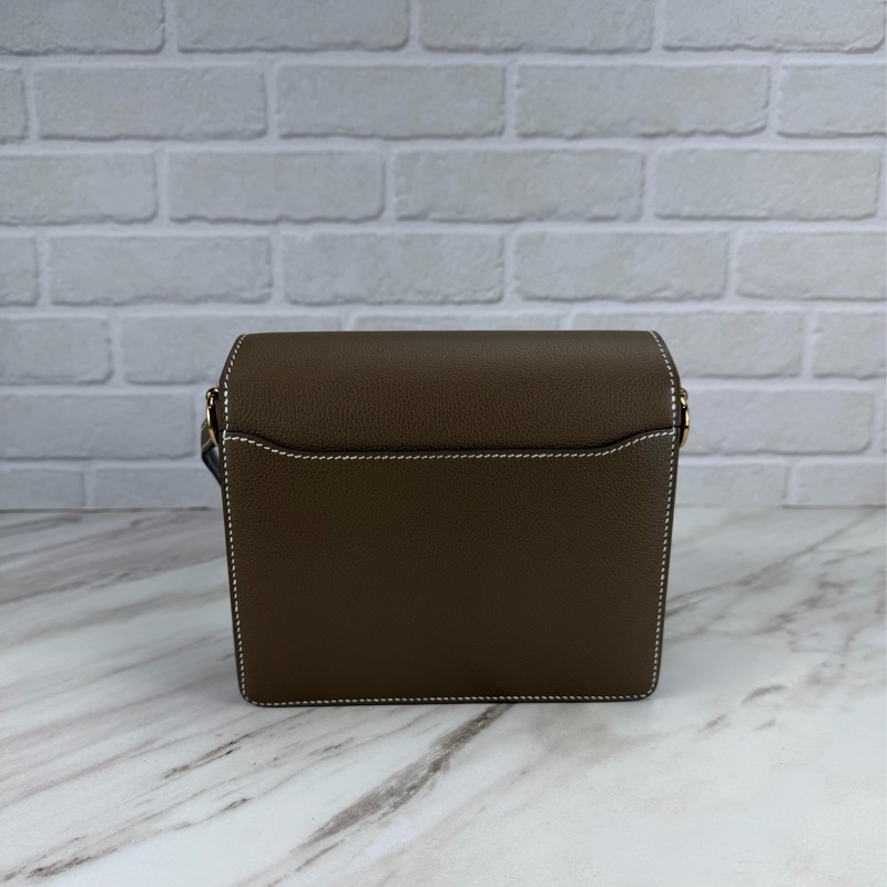 Hermès 愛馬仕 豬鼻子Mini Roulis 19 大象灰金釦-5