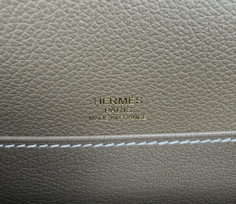 Hermès 愛馬仕 豬鼻子Mini Roulis 19 大象灰金釦-15