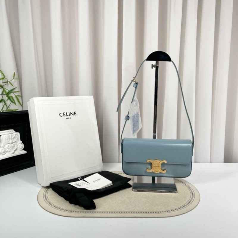 CELINE賽琳 凱旋門腋下包單肩包斜挎包 金扣款 經典凱旋門logo設計 亮面牛皮材質 上身效果非常好看 肩帶可調節 單肩斜挎都可以 經典百搭 四季都能背 容量合適 日常夠用-5