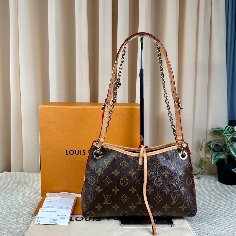 ZZZ LV路易威登Carryall BB 老花圖案配可調節肩帶 單肩斜挎兩用 容量實用 日常出門很方便-1