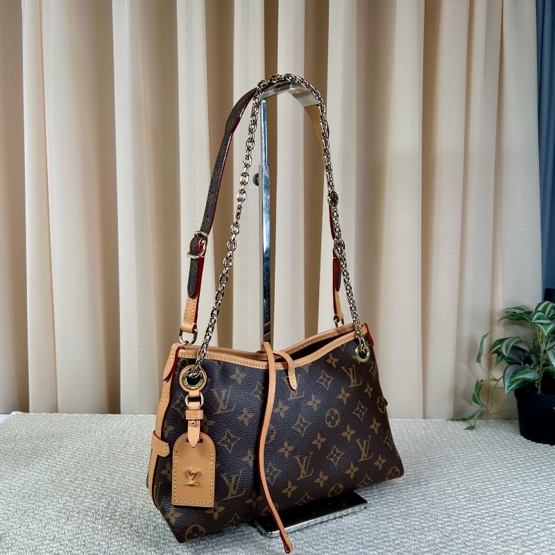 ZZZ LV路易威登Carryall BB 老花圖案配可調節肩帶 單肩斜挎兩用 容量實用 日常出門很方便-2