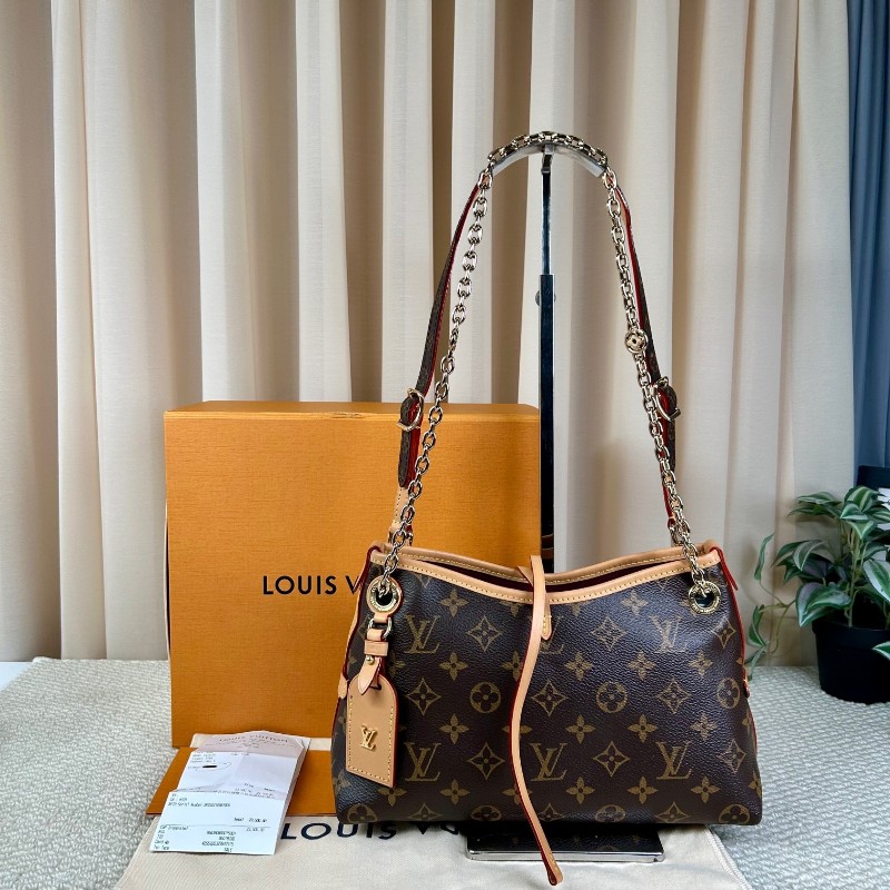 ZZZ LV路易威登Carryall BB 老花圖案配可調節肩帶 單肩斜挎兩用 容量實用 日常出門很方便-5