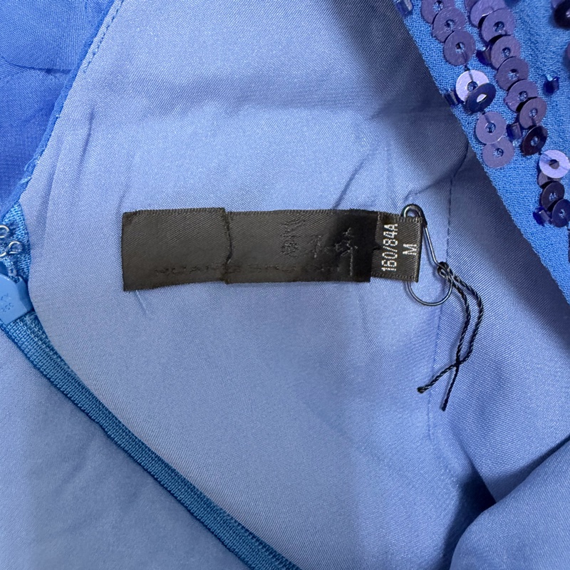 77)全新黃淑琦正品藍色短版兩片洋裝 M號-2