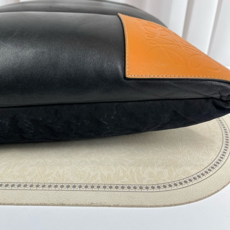 zzz Loewe羅意威 Vertical Puffy雙面泡芙米其林琴譜 單肩tote包 雙面可用 一面全皮膨脹機車一面休閒降落傘 超輕便 無性別主義-15