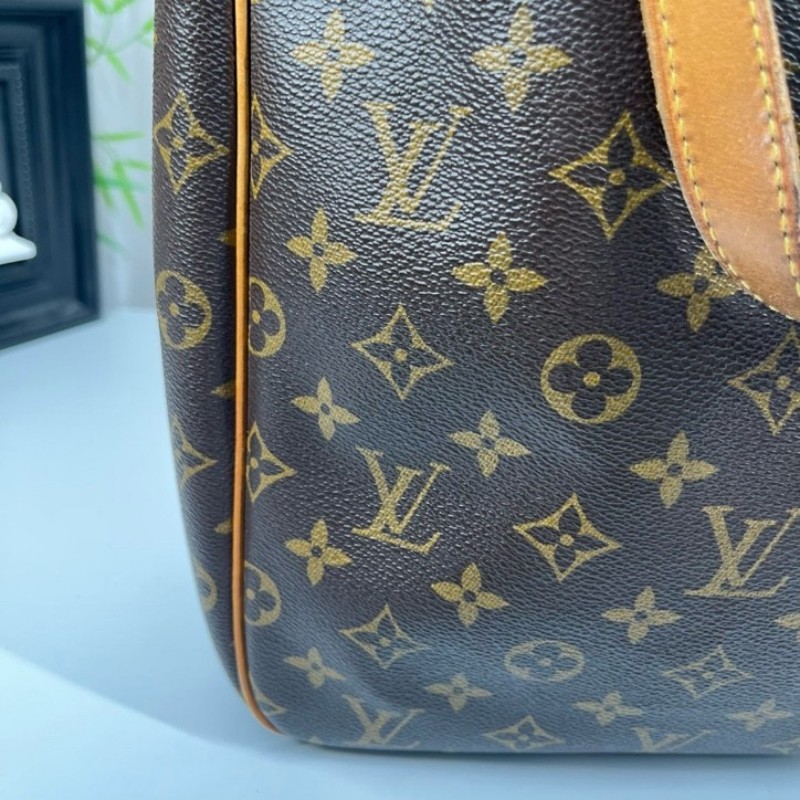 LV路易威登 老花中古豎版珍妮包手提包 空間大 包型立體 日常通勤都適合-12