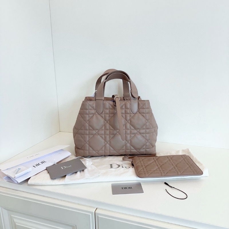 Dior灰褐色Toujours 大爆款中號土著包99新配件塵袋購證 29*22*19-7