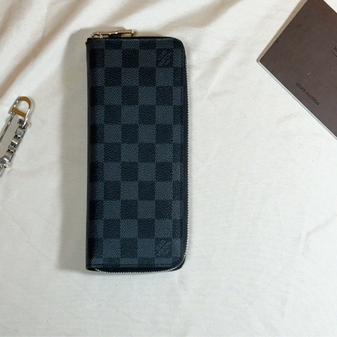 🔥近新美品 LV 路易威登 Louis Vuitton黑棋盤格拉鏈10卡長夾