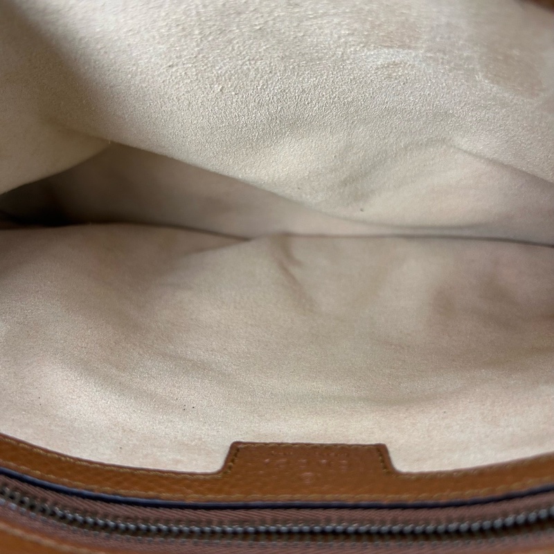 GUCCI Diana竹節托特包 棕色 皮革長肩帶可以腋下背30*14*26.5cm 98新配件塵袋-2