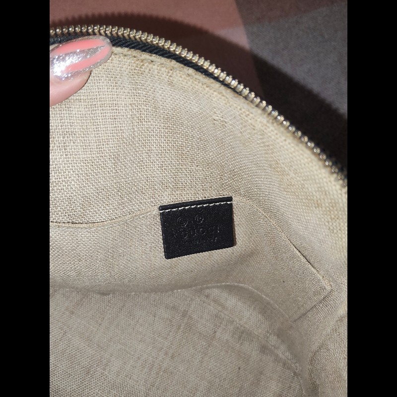 GUCCI 古馳449654經典雙G緹花全皮革壓紋手提/斜背迷你兩用包9成新-22