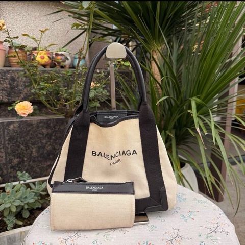 巴黎世家navy cabas小號沙灘子母包手提單肩斜挎包