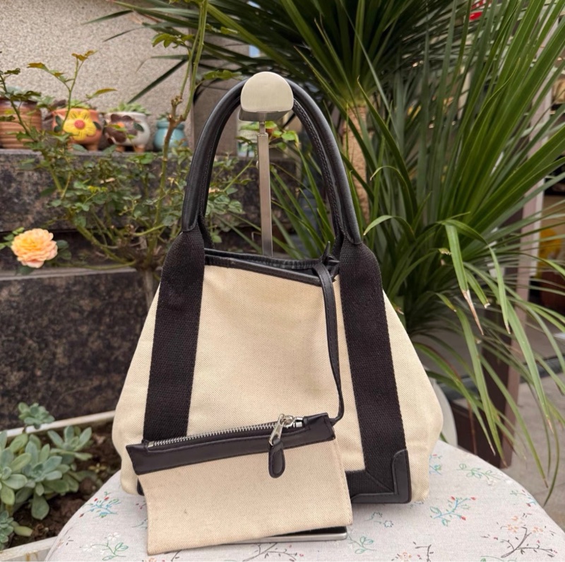 巴黎世家navy cabas小號沙灘子母包手提單肩斜挎包-7