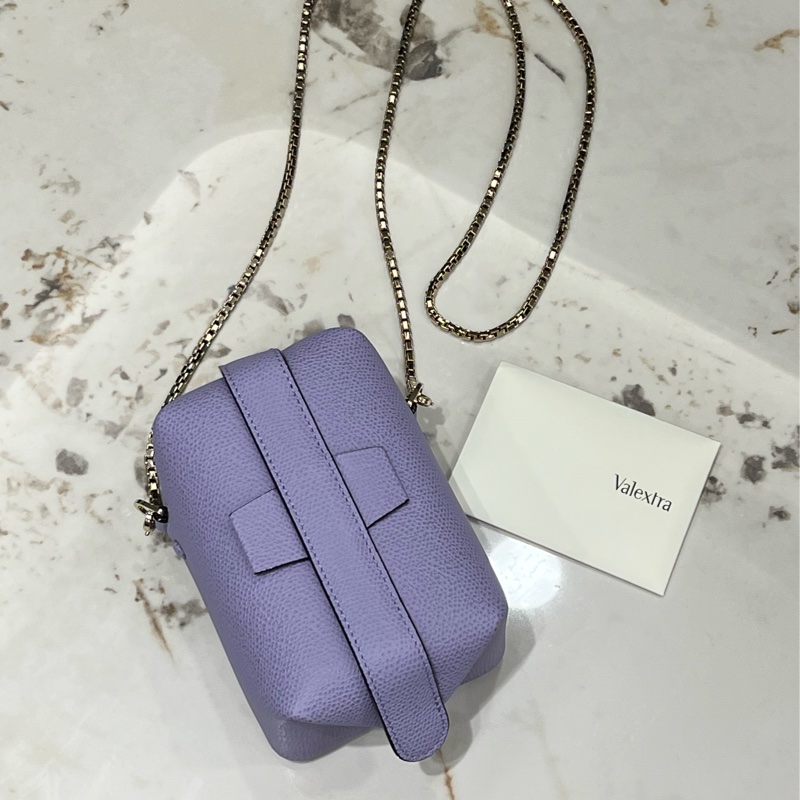 Valextra|Tric Trac Nano Bag 薰衣草紫-0